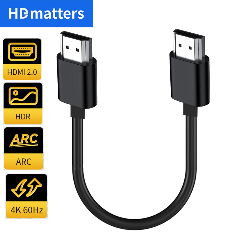 Hdmi Arc Cable - Cabo HDMI 2.0 ultracurto 4K 60Hz