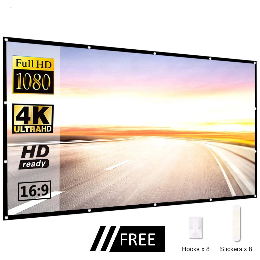 Home Cinema Blanc - 60 84 100 120 150 Polegada