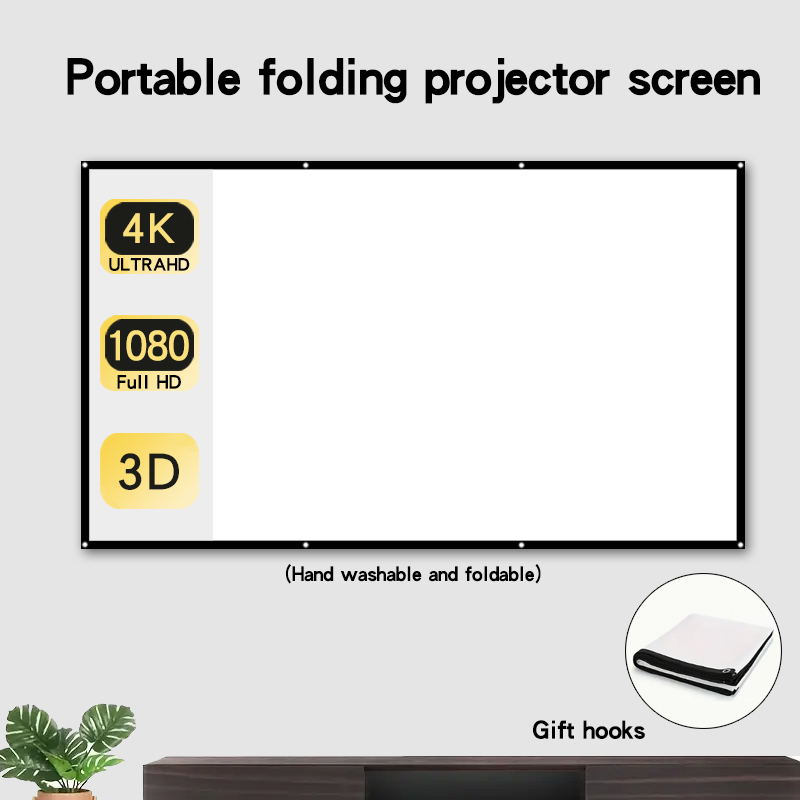 Home Cinema Blanc - Tela macia de projeção montada na