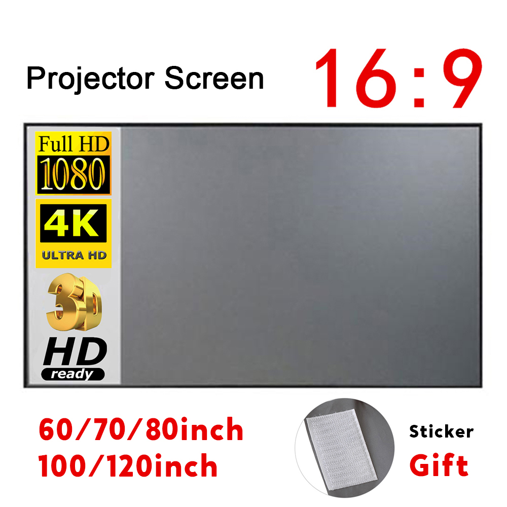 Home Cinema Blanc - Tela de projetor portátil cortina simples