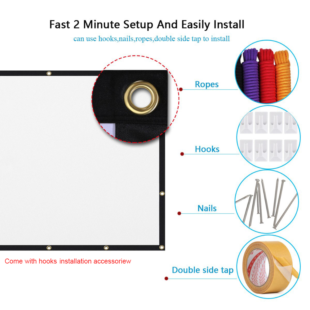 tela projetor Portátil tela pa - Home Cinema Blanc avaliação e preço