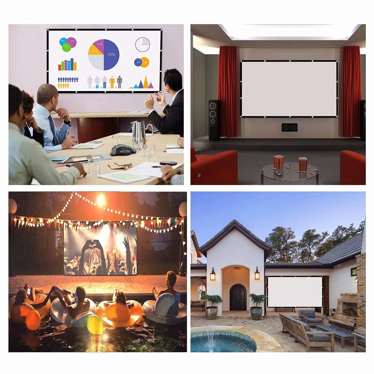 60 84 100 120 150 Polegada tel - Home Cinema Blanc avaliação e preço