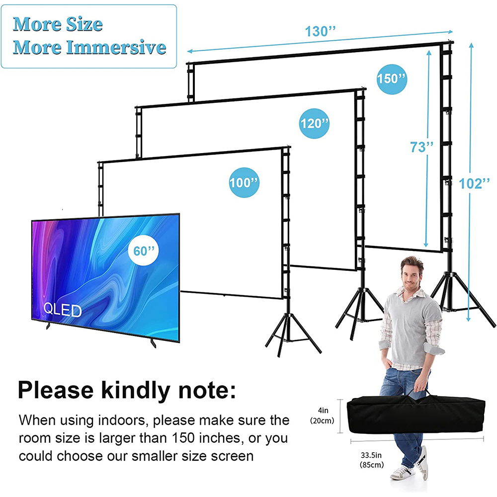 Tela do projetor VEIDADZ com s - Home Cinema Blanc avaliação e preço