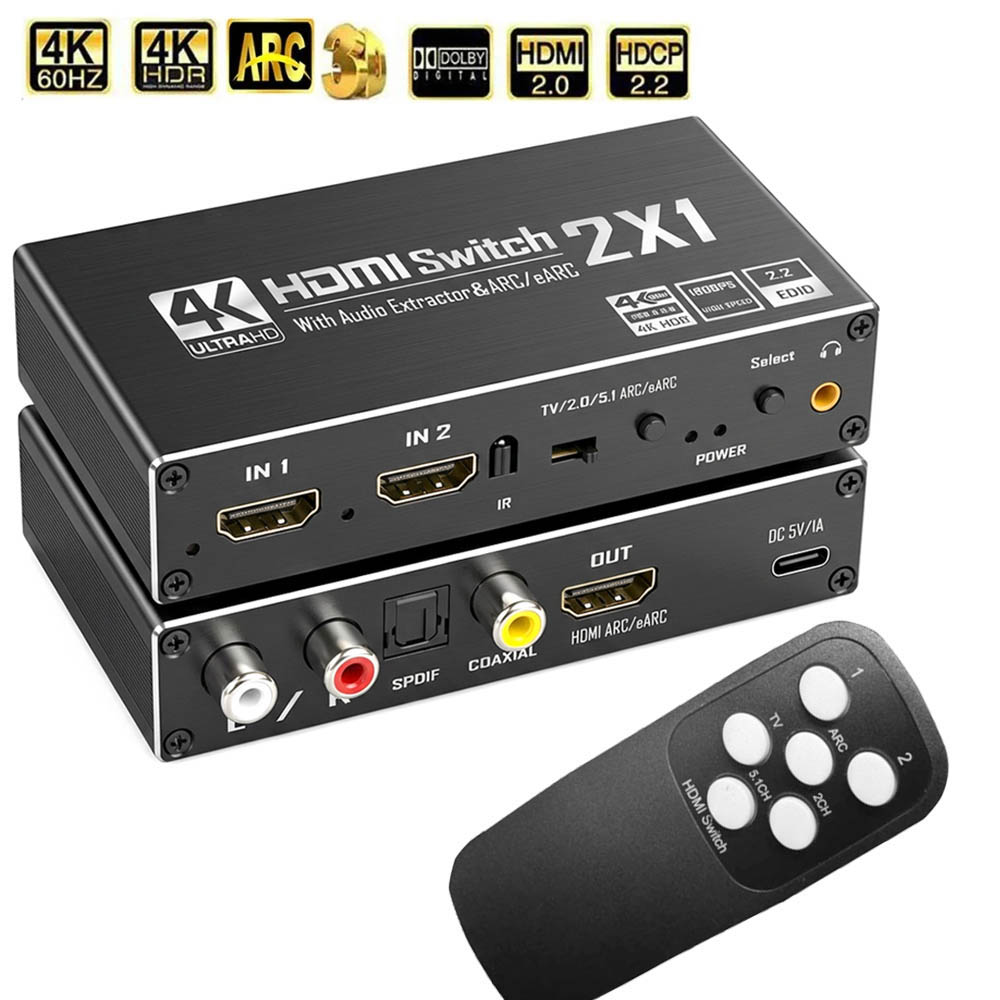 Switch HDMI com Extrator de Áu - Hdmi Arc Cable avaliação e preço