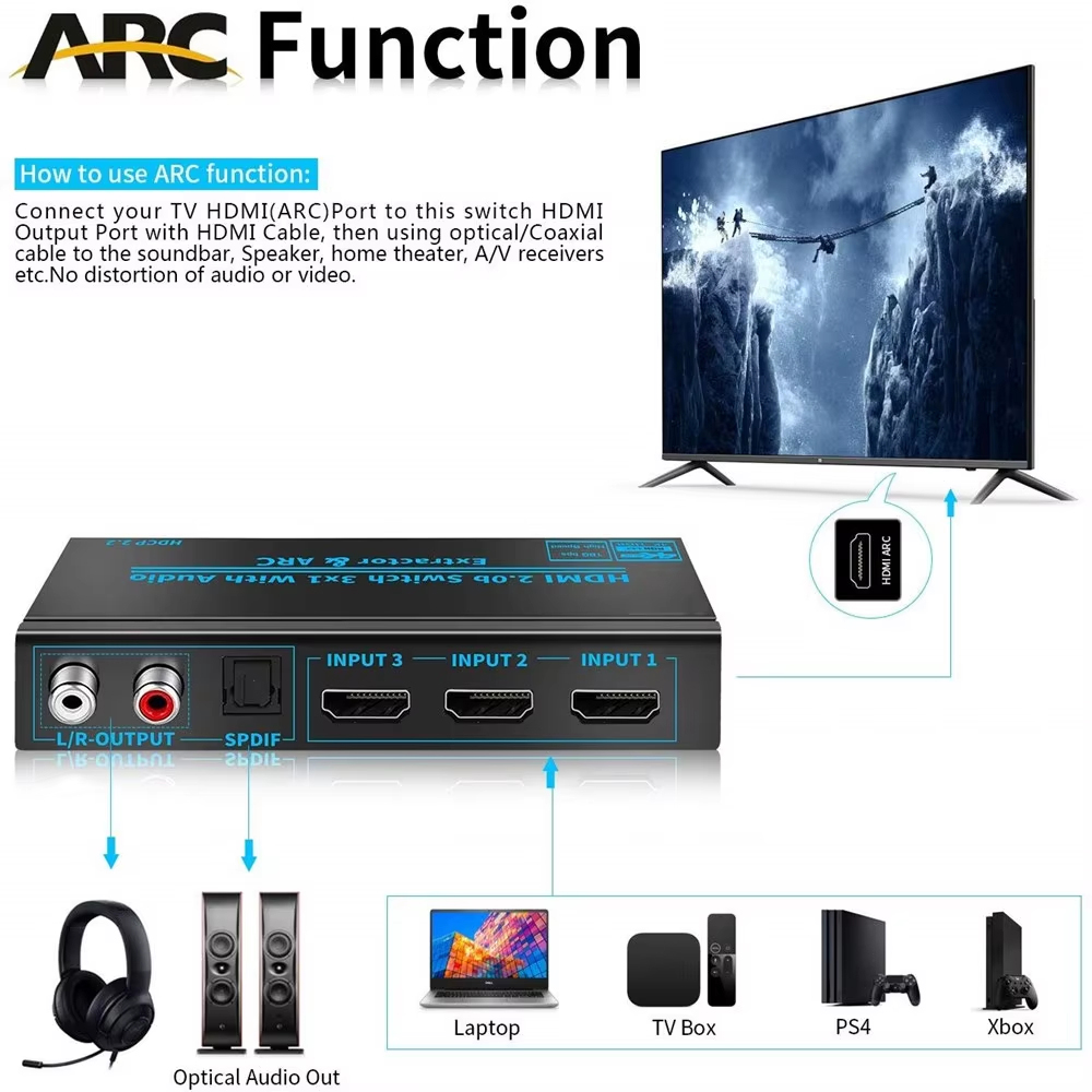 Extrator de Áudio Compatível c - Hdmi Arc Cable avaliação e preço