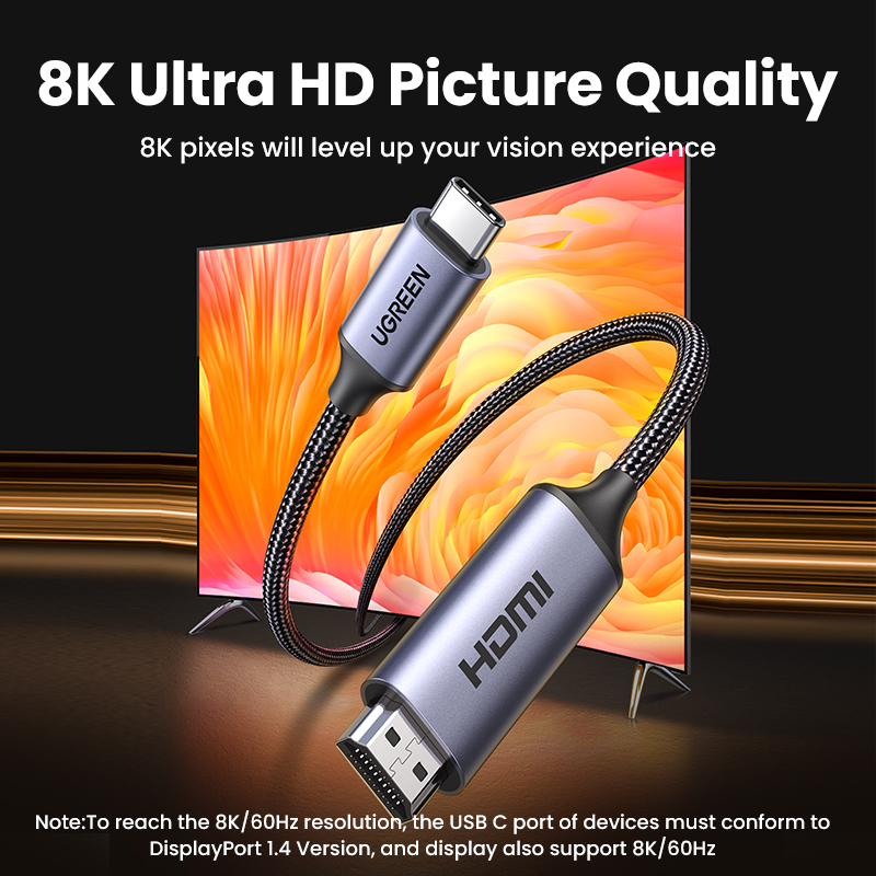 UGREEN USB C para 4K 8K Cabo c - Hdmi Arc Cable avaliação e preço