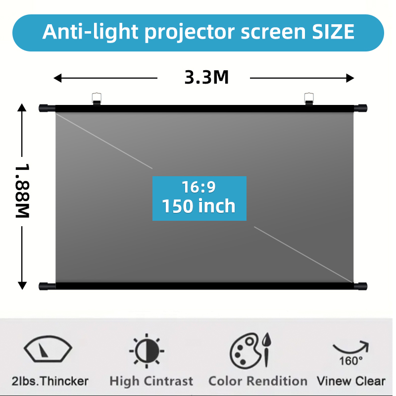 Tela de Projeção Anti-Luz de 1 - Home Cinema Rack avaliação e preço