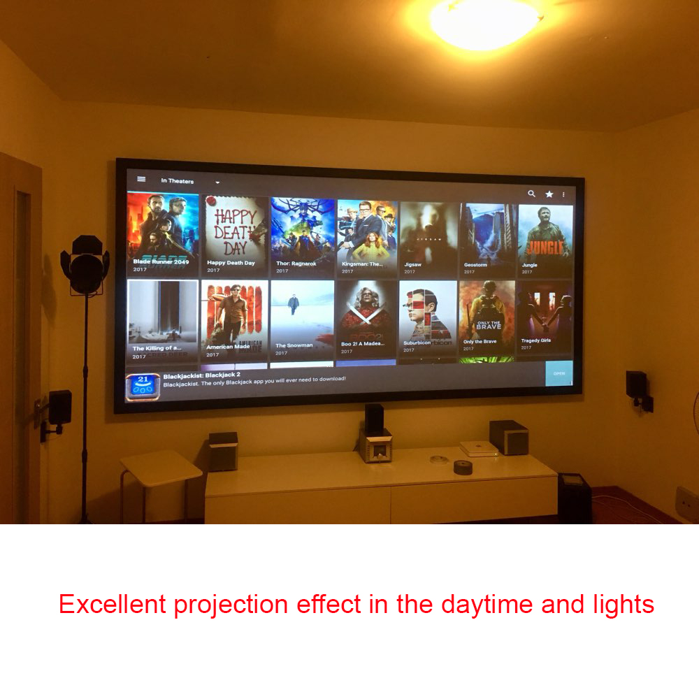 Tela do projetor Salange, tela - Home Cinema Blanc avaliação e preço