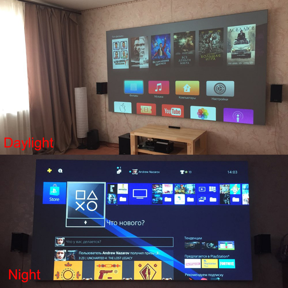 Tela do projetor Salange, tela - Home Cinema Blanc avaliação e preço