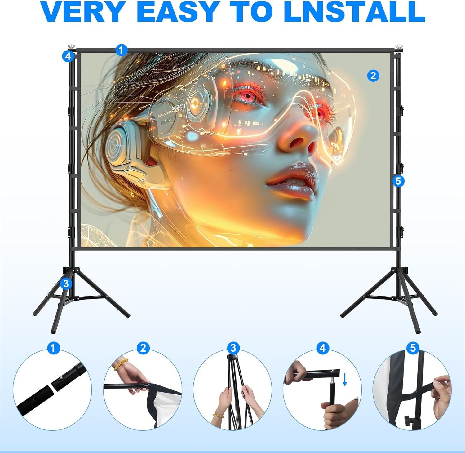 Tela de projeção VEIDADZ com s - Home Cinema Rack avaliação e preço
